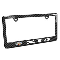 Cadillac XT4 Black Carbon Fiber Look ABS Plastic License Plate Frame