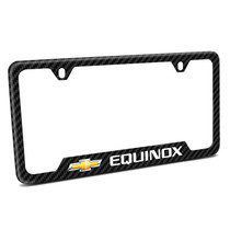 Chevrolet Equinox Black Carbon Fiber Texture ABS Plastic 50 States License Plate Frame