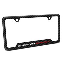 Chevrolet Corvette C7 Grand-Sport Black Carbon Fiber Texture ABS Plastic 50 States License Plate Frame