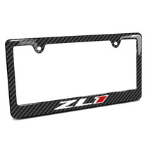 Chevrolet Camaro ZL1 Black Carbon Fiber Look ABS Plastic License Plate Frame