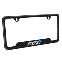 Chevrolet Corvette C6 ZR1 Black Carbon Fiber Texture ABS Plastic 50 States License Plate Frame