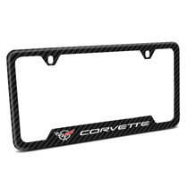 Chevrolet Corvette C5 Black Carbon Fiber Texture ABS Plastic 50 States License Plate Frame