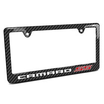 Chevrolet Camaro SS Black Carbon Fiber Look ABS Plastic License Plate Frame