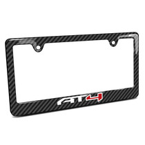 GMC AT4 Black Carbon Fiber Look ABS Plastic License Plate Frame