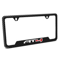 GMC AT4 Black Carbon Fiber Texture ABS Plastic 50 States License Plate Frame