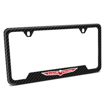 Jeep Trailhawk Black Carbon Fiber Texture ABS Plastic 50 States License Plate Frame