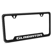 Jeep Gladiator Black Carbon Fiber Texture ABS Plastic 50 States License Plate Frame