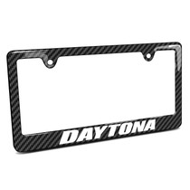 Dodge Charger Daytona Black Carbon Fiber Look ABS Plastic License Plate Frame
