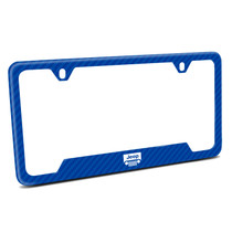 Jeep Grill Blue Carbon Fiber Texture ABS Plastic 50 States License Plate Frame