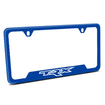 RAM 1500 TRX Blue Carbon Fiber Texture ABS Plastic 50 States License Plate Frame