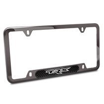 RAM 1500 TRX Real Carbon Fiber Insert Gunmetal Black Stainless Steel License Plate Frame