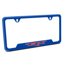RAM 1500 TRX in Red Blue Carbon Fiber Texture ABS Plastic 50 States License Plate Frame
