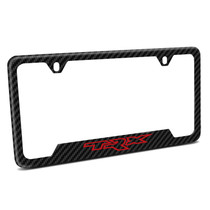 RAM 1500 TRX in Red Black Carbon Fiber Texture ABS Plastic 50 States License Plate Frame