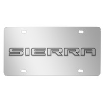 GMC Sierra 3D Nameplate Mirror Chrome Stainless Steel License Plate