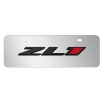 Chevrolet Camaro ZL1 in 3D Logo 12" x 4.25" European Look Chrome Half-Size Stainless Steel License Plate