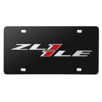 Chevrolet Camaro ZL1-1LE 3D Logo Black Metal License Plate