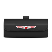 Jeep Trailhawk Black Leather Sunglass Case Car Sun Visor Mount Clip