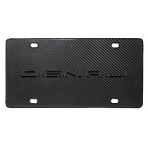 GMC Denali All-Black 3D Logo on Real Black Carbon Fiber License Plate