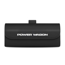 RAM Power Wagon Black Leather Sunglass Case Car Sun Visor Mount Clip