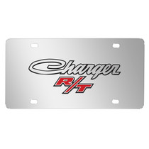 Dodge Charger R/T Classic 3D Logo on Chrome Stainless Steel License Plate