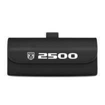 RAM 2500 Black Leather Sunglass Case Car Sun Visor Mount Clip