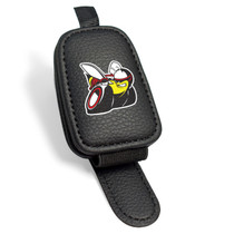 Dodge Scat-Pack Rectangle Black Leather Magnetic Sunglass Holder Car Sun Visor Mount Clip