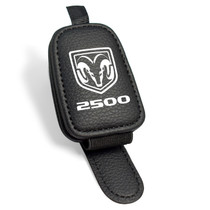 RAM 2500 Rectangle Black Leather Magnetic Sunglass Holder Car Sun Visor Mount Clip