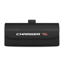 Dodge Charger R/T Black Leather Sunglass Case Car Sun Visor Mount Clip