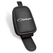 Dodge Challenger Classic Rectangle Black Leather Magnetic Sunglass Holder Car Sun Visor Mount Clip