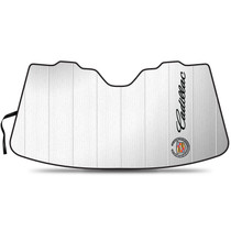 Cadillac Logo Logo Universal Fit Enforced Stand-Up Auto Windshield Sun Shade at Standard Size 54"x 27.5"