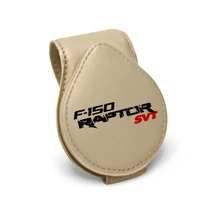 Ford F-150 Raptor SVT Beige Leather Magnetic Sunglass Holder Car Sun Visor Mount Clip