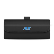 Ford Focus RS Black Leather Sunglass Case Car Sun Visor Mount Clip