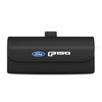 Ford F-150 2015 up Black Leather Sunglass Case Car Sun Visor Mount Clip