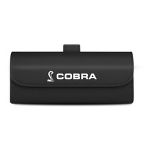 Ford Cobra Black Leather Sunglass Case Car Sun Visor Mount Clip