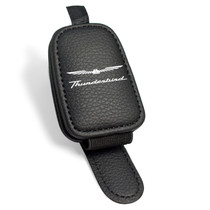 Ford Thunderbird Rectangle Black Leather Magnetic Sunglass Holder Car Sun Visor Mount Clip