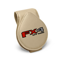 Ford F-150 FX4 Off Road Beige Leather Magnetic Sunglass Holder Car Sun Visor Mount Clip