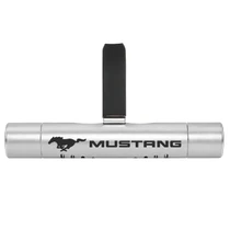 Ford Mustang Silver Aluminum Car Vent Air Freshener Clip with adjustable window and 10 Refill Sticks
