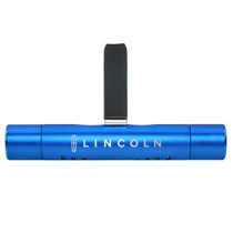Lincoln Blue Aluminum Car Vent Air Freshener Clip with adjustable window and 10 Refill Sticks