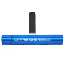 Jeep Grand Cherokee Blue Aluminum Car Vent Air Freshener Clip with adjustable window and 10 Refill Sticks
