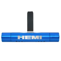 HEMI Logo Blue Aluminum Car Vent Air Freshener Clip with adjustable window and 10 Refill Sticks