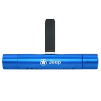 Jeep Star Logo Blue Aluminum Car Vent Air Freshener Clip with adjustable window and 10 Refill Sticks