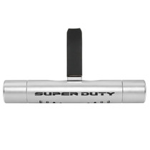 Ford Super-Duty Silver Aluminum Car Vent Air Freshener Clip with adjustable window and 10 Refill Sticks