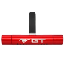 Ford Mustang GT Red Aluminum Car Vent Air Freshener Clip with adjustable window and 10 Refill Sticks
