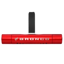 Ford Bronco Red Aluminum Car Vent Air Freshener Clip with adjustable window and 10 Refill Sticks