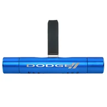 Dodge Blue Aluminum Car Vent Air Freshener Clip with adjustable window and 10 Refill Sticks