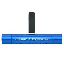Dodge Challenger Blue Aluminum Car Vent Air Freshener Clip with adjustable window and 10 Refill Sticks