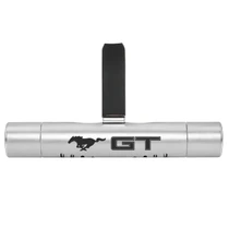 Ford Mustang GT Silver Aluminum Car Vent Air Freshener Clip with adjustable window and 10 Refill Sticks