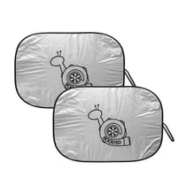 BOOSTED Dual Panels Universal Fit Folding Windshield Sun Shade