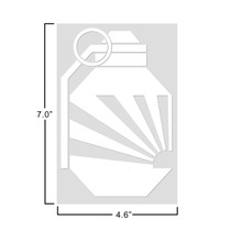 Grenade Central Rising Sun Flag 7.0 X 4.6 Inch Vinyl Graphic Car Sticker Decal