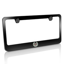 Cadillac Logo Black Metal License Plate Frame